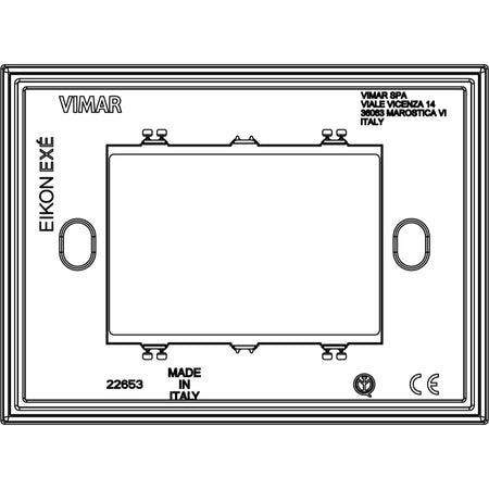 Vimar Eikon Exé 3-Module Cover Plate, 122 x 90 mm, Horizontal/Vertical Mount — Quality Boat Parts