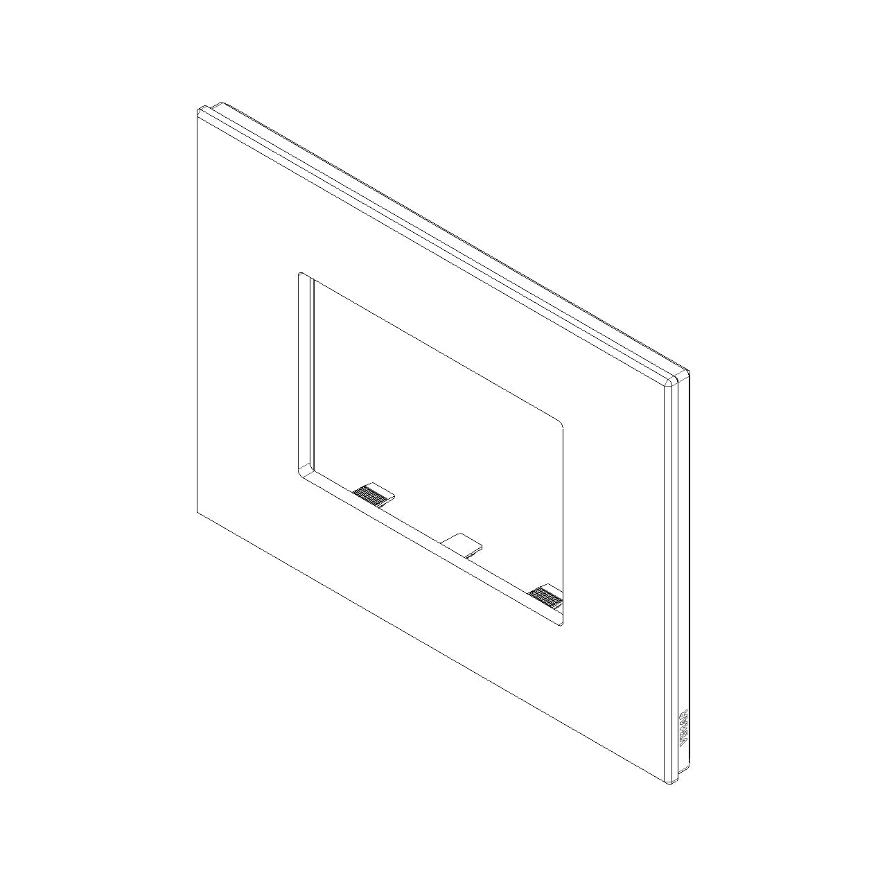 Vimar Eikon Exé 3-Module Cover Plate, 122 x 90 mm, Horizontal/Vertical Mount — Quality Boat Parts