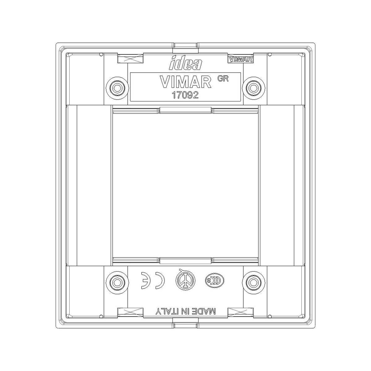 Vimar Idea Classica Cover Plate, 1-Module or 2-Reduced-Module, Die-Cast Metal — Quality Boat Parts