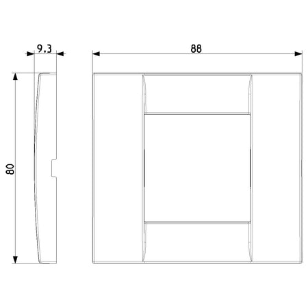 Vimar Idea Classica Cover Plate, 1-Module or 2-Reduced-Module, Die-Cast Metal — Quality Boat Parts