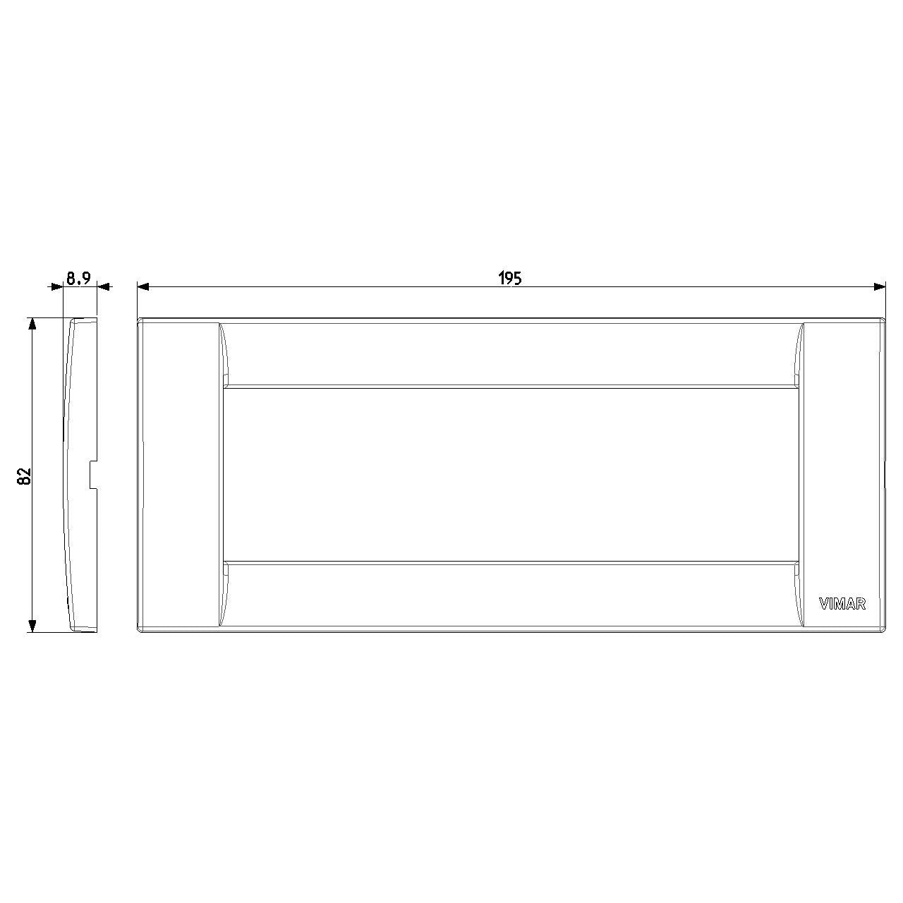 Vimar IDEA 6-Module Classica Cover Plate, 195 x 82 mm, Horizontal/Vertical — Quality Boat Parts