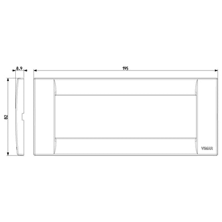 Vimar IDEA 6-Module Classica Cover Plate, 195 x 82 mm, Horizontal/Vertical — Quality Boat Parts