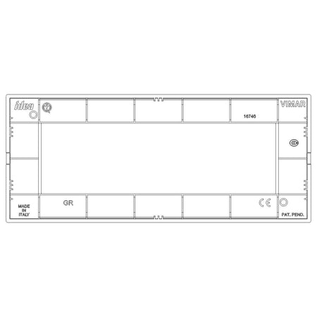 Vimar IDEA 6-Module Classica Cover Plate, 195 x 82 mm, Horizontal/Vertical — Quality Boat Parts