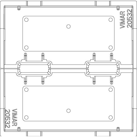 Vimar Eikon Interchangeable 2-Module Button, Thermoplastic — Quality Boat Parts