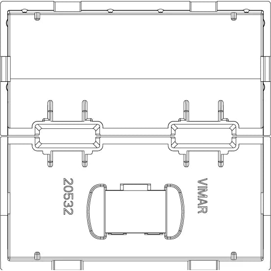 Vimar Eikon Interchangeable 2-Module Button, Thermoplastic — Quality Boat Parts