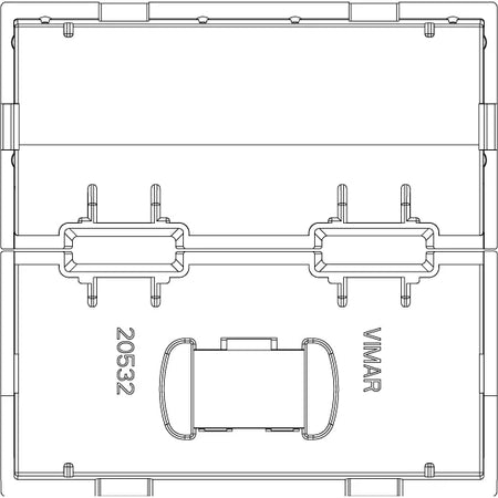 Vimar Eikon Interchangeable 2-Module Button, Thermoplastic — Quality Boat Parts