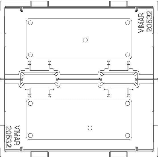 Vimar Eikon Interchangeable 2-Module Button, Thermoplastic — Quality Boat Parts