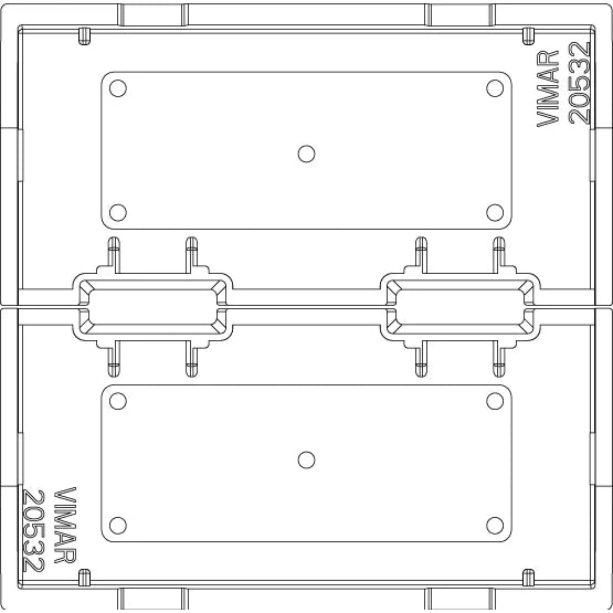 Vimar Eikon Interchangeable 2-Module Button, Thermoplastic — Quality Boat Parts