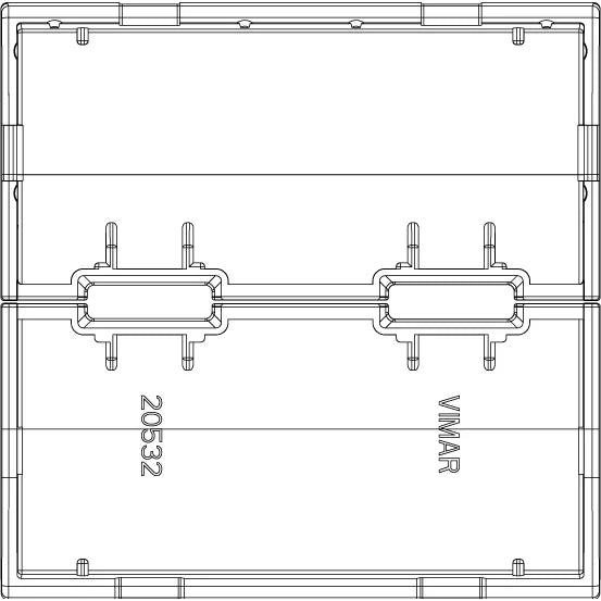 Vimar Eikon Interchangeable 2-Module Button, Thermoplastic — Quality Boat Parts