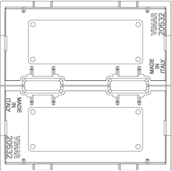 Vimar Eikon Interchangeable 2-Module Button, Thermoplastic — Quality Boat Parts