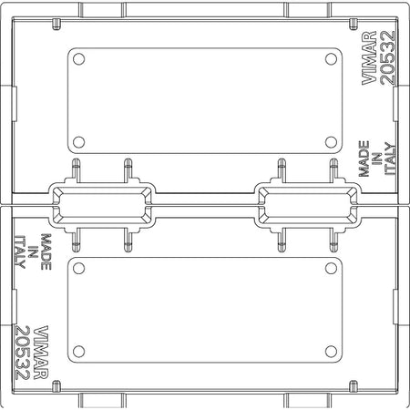Vimar Eikon Interchangeable 2-Module Button, Thermoplastic — Quality Boat Parts