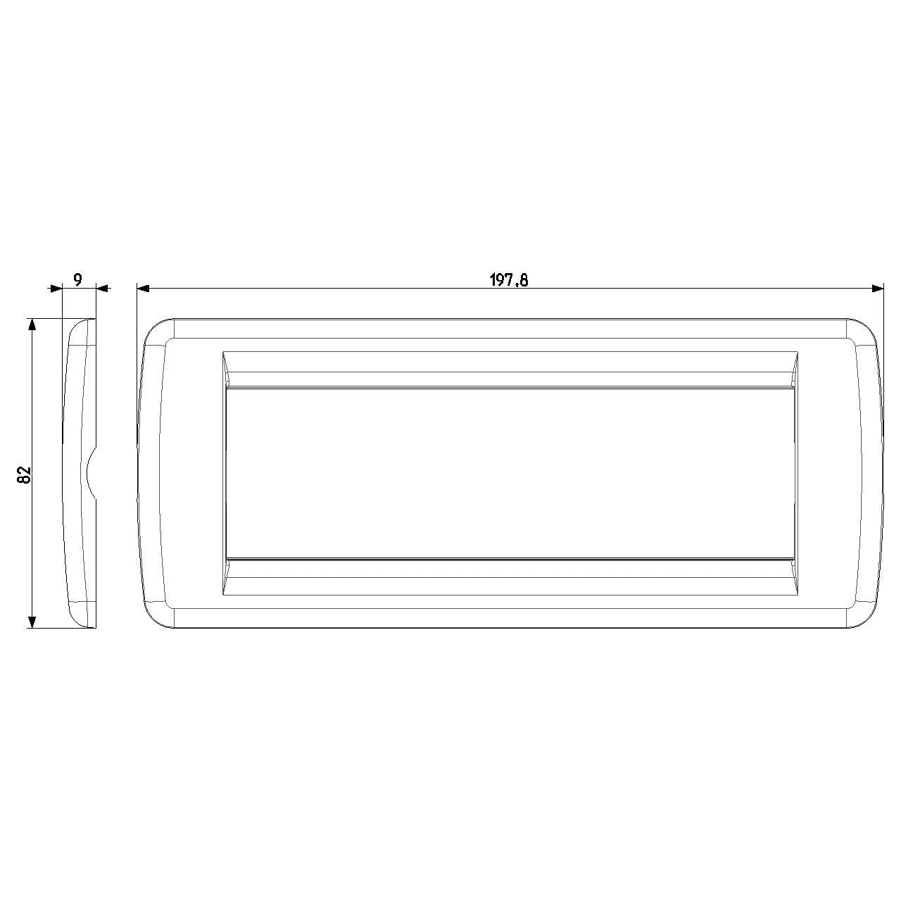 Vimar Idea Rondò Cover Plate, 6-Module, IP00, Clamp Mounting — Quality Boat Parts