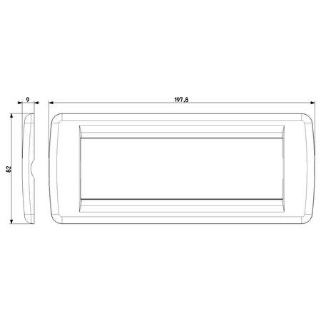 Vimar Idea Rondò Cover Plate, 6-Module, IP00, Clamp Mounting — Quality Boat Parts