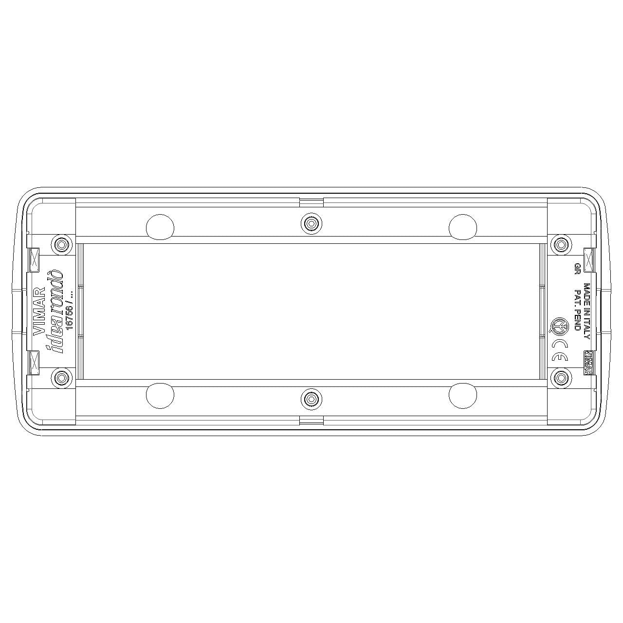 Vimar Idea Rondò Cover Plate, 6-Module, IP00, Clamp Mounting — Quality Boat Parts