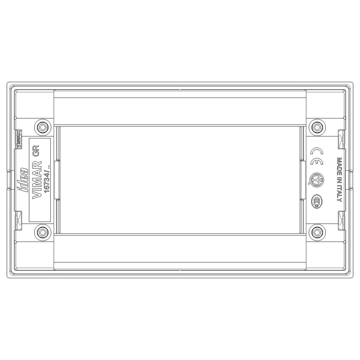 Vimar Idea Classica 4-Module Cover Plate, Clamp Mounting — Quality Boat Parts