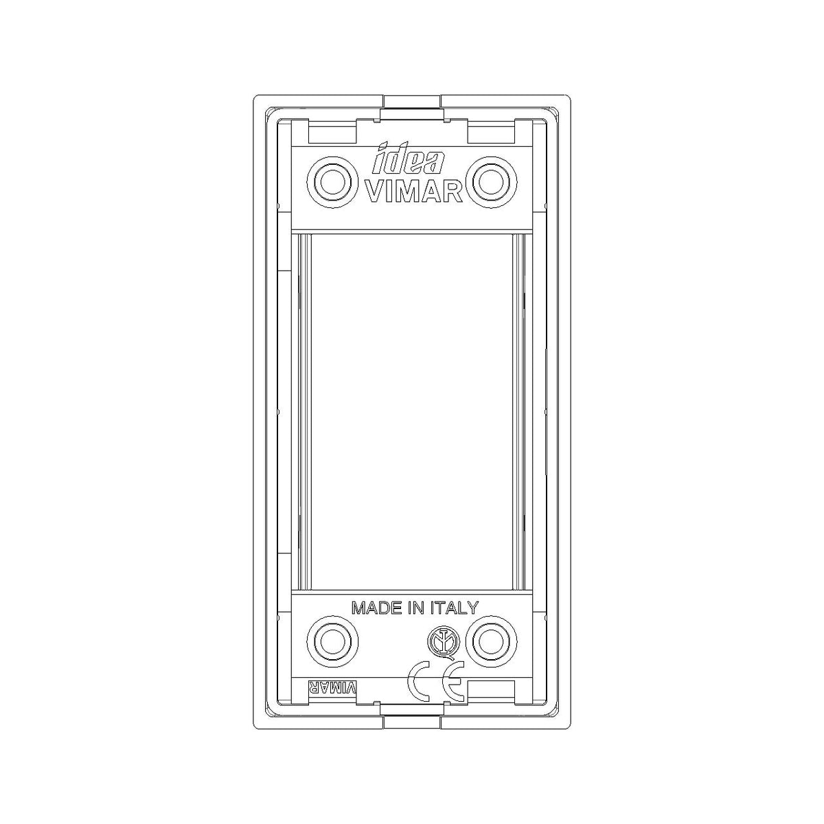 Vimar Idea 1-Module Classica Cover Plate, Die-Cast Metal, Panel Mount — Quality Boat Parts