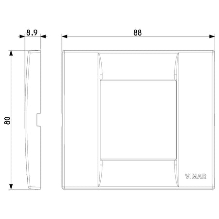 Vimar Idea Classica Cover Plate, 1-Module or 2-Reduced-Module, Clamp Mounting — Quality Boat Parts