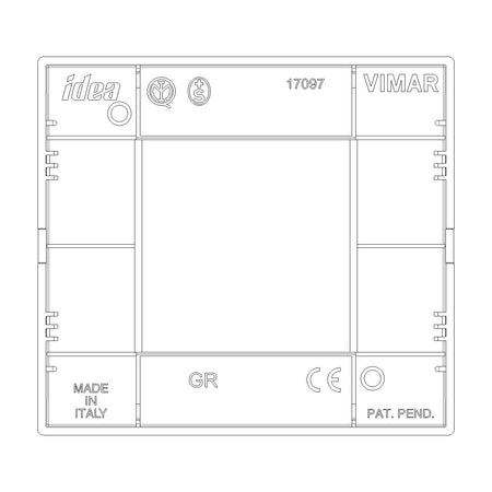 Vimar Idea Classica Cover Plate, 1-Module or 2-Reduced-Module, Clamp Mounting — Quality Boat Parts