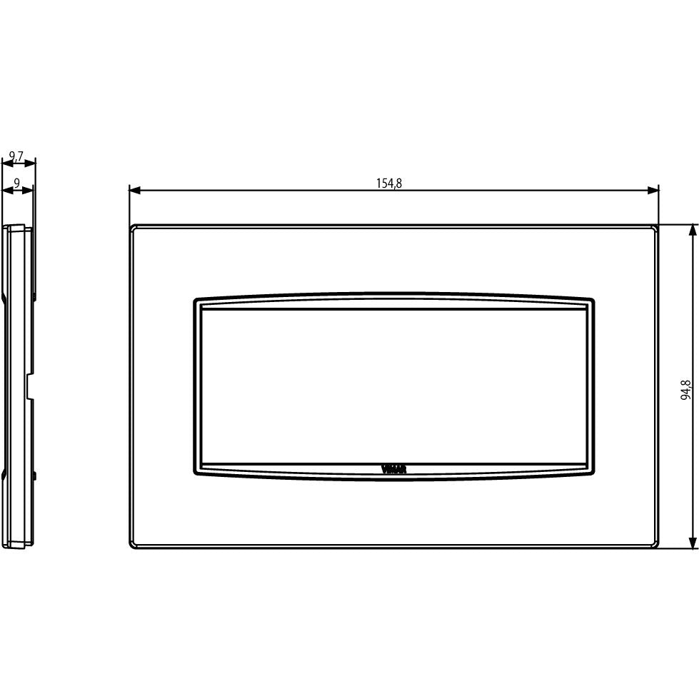 Vimar Eikon Classic Cover Plate, For British Standard, 5-Module — Quality Boat Parts