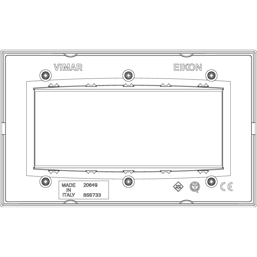 Vimar Eikon Classic Cover Plate, For British Standard, 5-Module — Quality Boat Parts