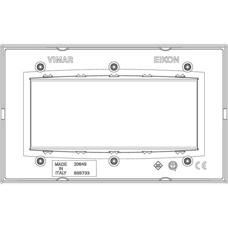 Vimar Eikon Classic Cover Plate, For British Standard, 5-Module — Quality Boat Parts