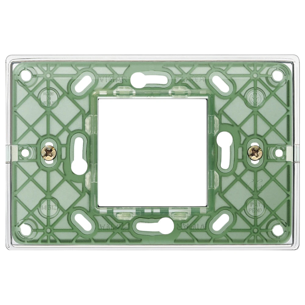 Vimar Plana 2-Central-Module Cover Plate, 120x80x9mm, IP00, Clamp Mount — Quality Boat Parts