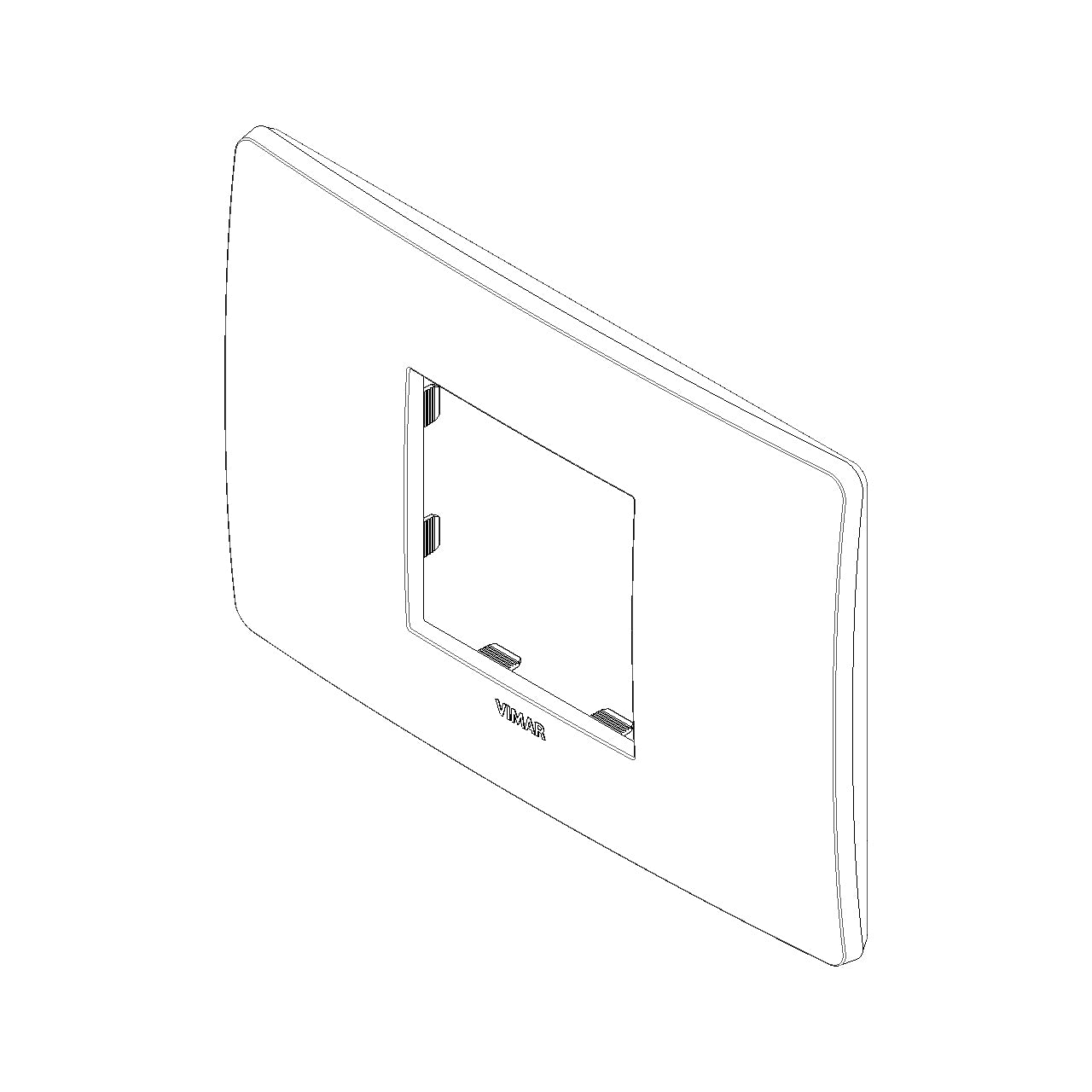 Vimar Plana 2-Central-Module Cover Plate, 120x80x9mm, IP00, Clamp Mount — Quality Boat Parts