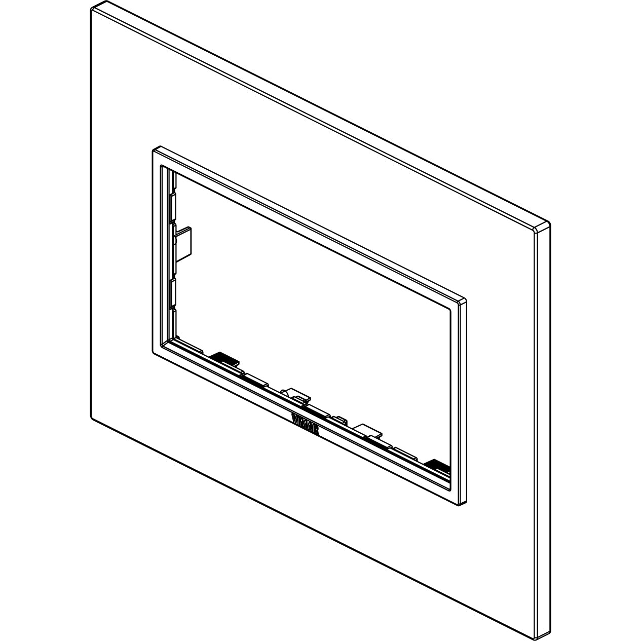 Vimar Eikon EVO 21654 4-Module Cover Plate, IP00, Clamp Mounting — Quality Boat Parts