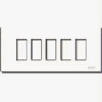 Vimar 8000 Series 5-Module Snap-Fixing Cover Plate, For Flush Mounting Boxes, 166 x 75.5 mm, Horizontal/Vertical Mount — Quality Boat Parts