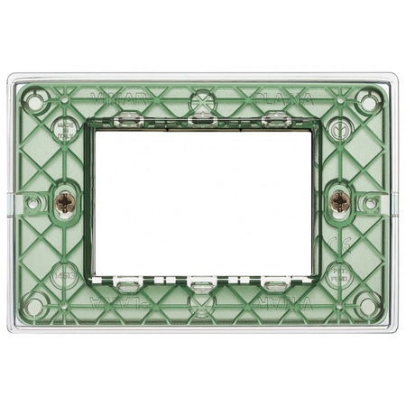 Vimar Plana 3-Module Cover Plate, 120 x 80 mm, IP00, Clamp Mounting — Quality Boat Parts