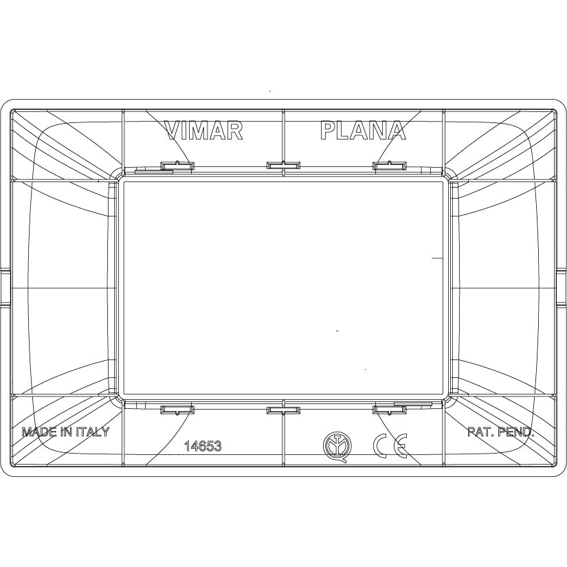 Vimar Plana 3-Module Cover Plate, 120 x 80 mm, IP00, Clamp Mounting — Quality Boat Parts
