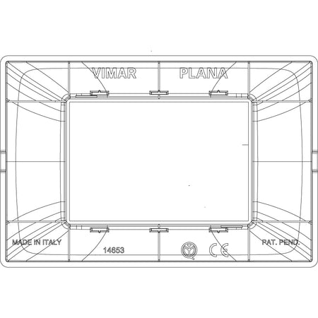 Vimar Plana 3-Module Cover Plate, 120 x 80 mm, IP00, Clamp Mounting — Quality Boat Parts