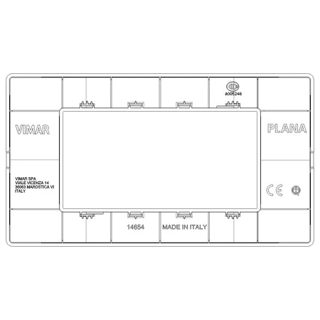 Vimar Plana 4-Module Cover Plate — Quality Boat Parts
