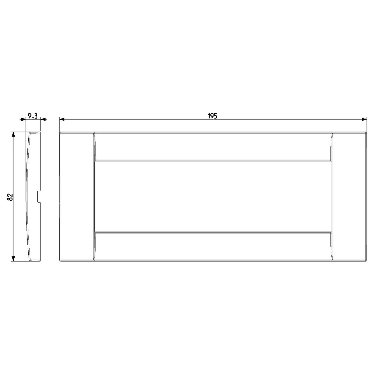 Vimar Idea Classica Cover Plate, 6-Module, Clamp Mounting, Horizontal or Vertical Mount — Quality Boat Parts