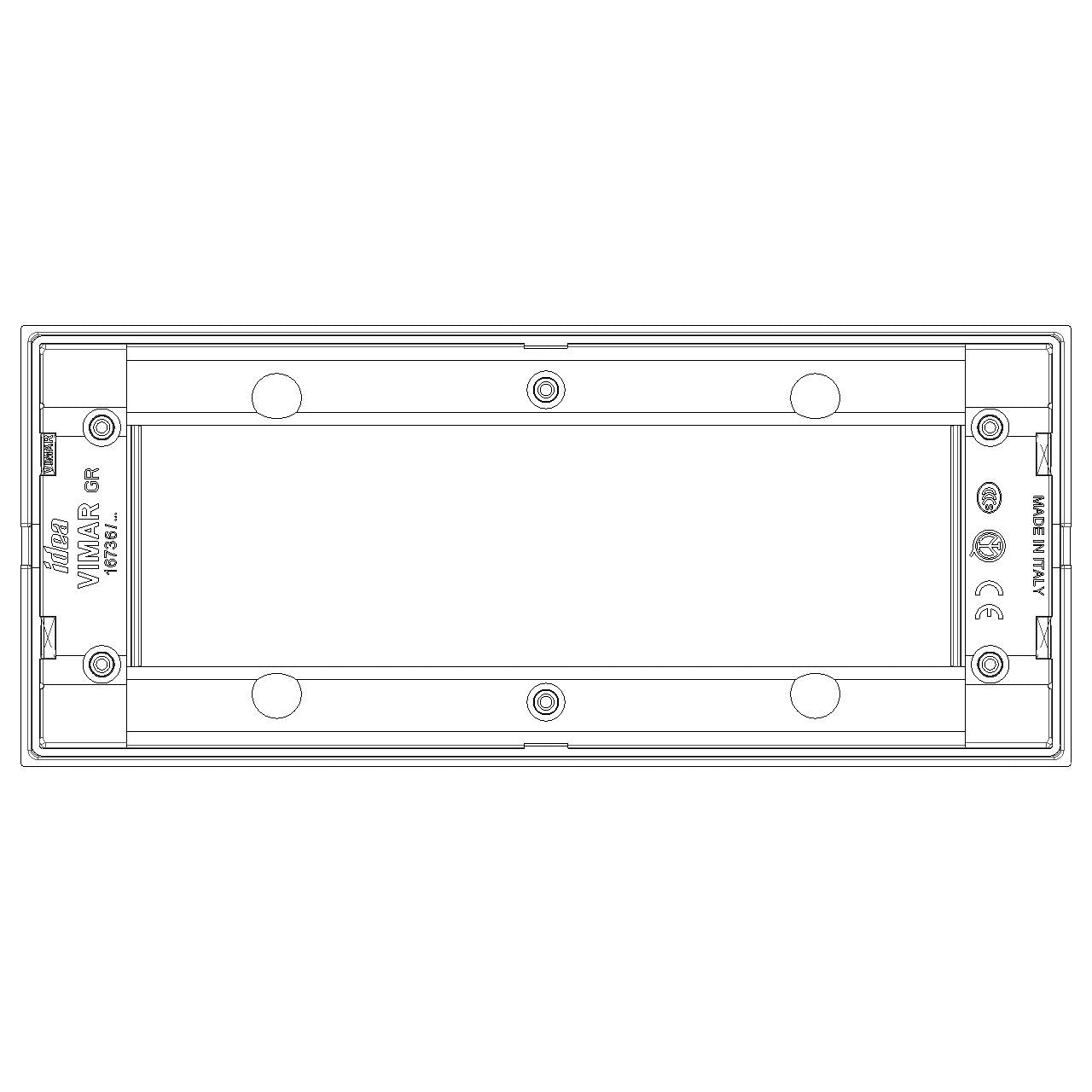 Vimar Idea Classica Cover Plate, 6-Module, Clamp Mounting, Horizontal or Vertical Mount — Quality Boat Parts