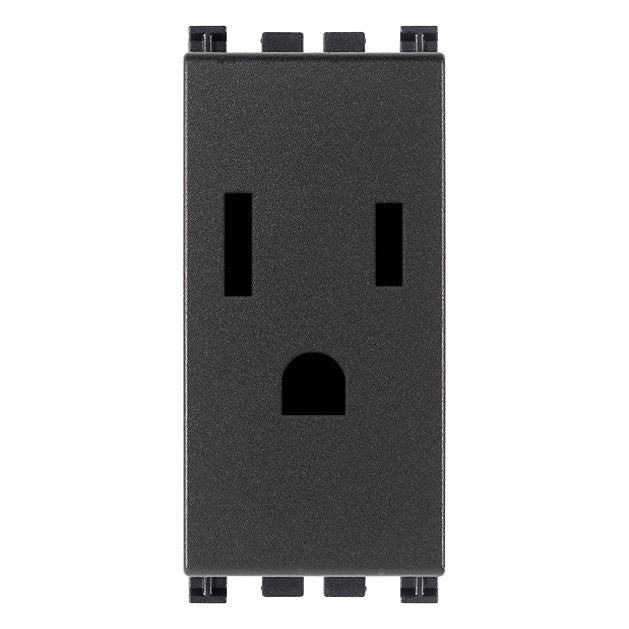 Vimar ARKÉ 2P+E USA Socket Outlet, 15A, 127V, Flush-Mounted, Screw Terminal — Quality Boat Parts