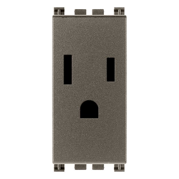 Vimar ARKÉ 2P+E USA Socket Outlet, 15A, 127V, Flush-Mounted, Screw Terminal — Quality Boat Parts