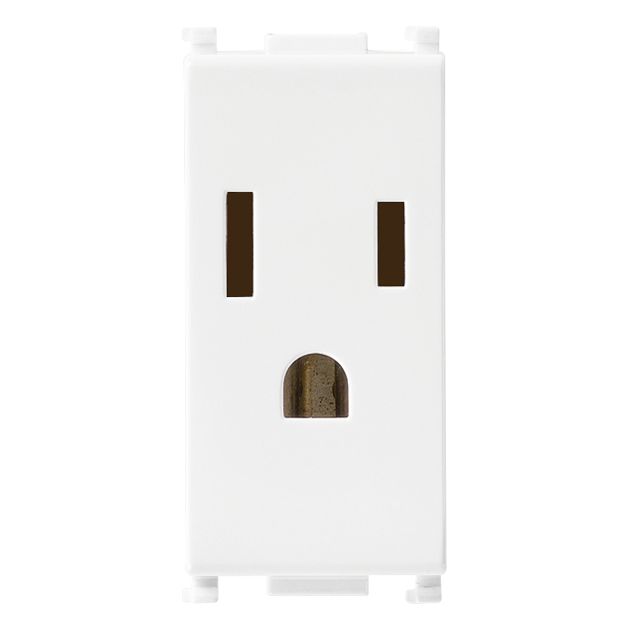 Vimar ARKÉ 2P+E USA Socket Outlet, 15A, 127V, Flush-Mounted, Screw Terminal — Quality Boat Parts