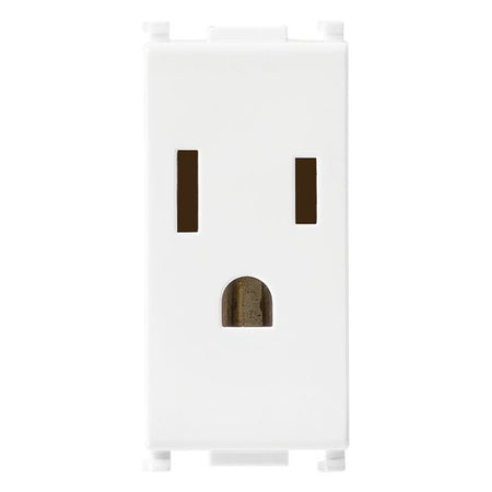 Vimar ARKÉ 2P+E USA Socket Outlet, 15A, 127V, Flush-Mounted, Screw Terminal — Quality Boat Parts