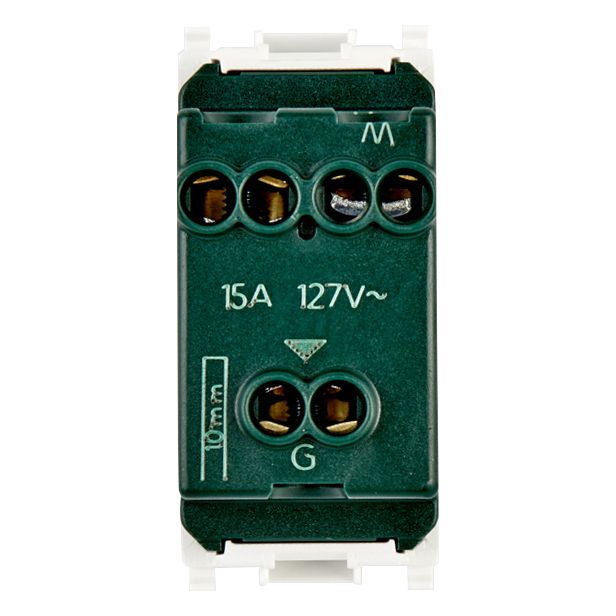 Vimar ARKÉ 2P+E USA Socket Outlet, 15A, 127V, Flush-Mounted, Screw Terminal — Quality Boat Parts