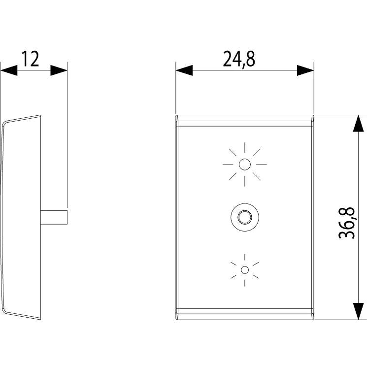 Vimar Idea Interchangeable 1-Module Button, Thermoplastic, Matt — Quality Boat Parts