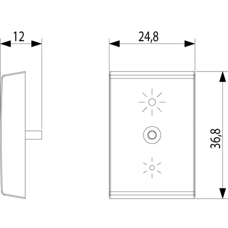 Vimar Idea Interchangeable 1-Module Button, Thermoplastic, Matt — Quality Boat Parts
