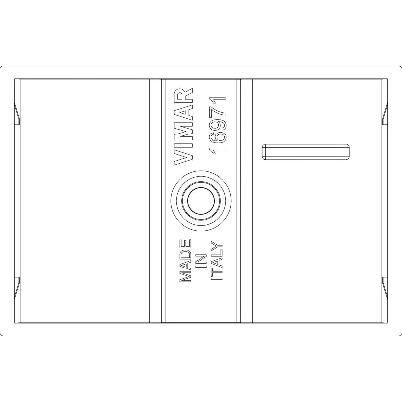 Vimar Idea Interchangeable 1-Module Button, Thermoplastic, Matt — Quality Boat Parts