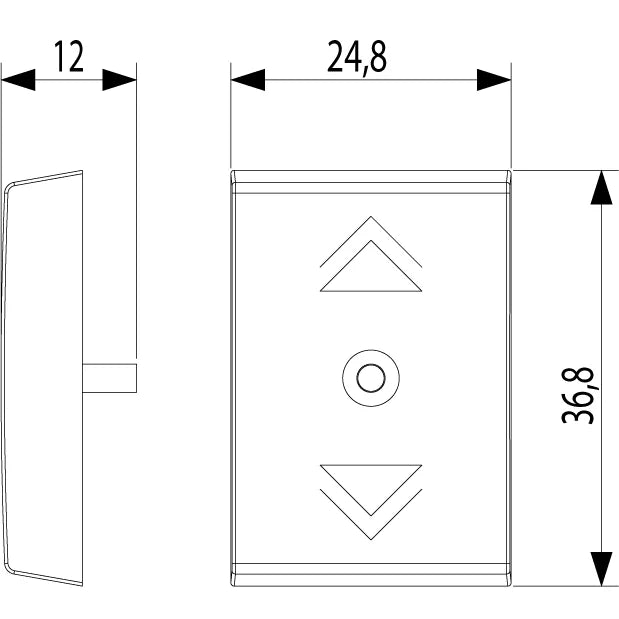 Vimar Idea Interchangeable 1-Module Button, Thermoplastic, Matt — Quality Boat Parts