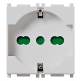Vimar Plana 2P+E Universal Socket Outlet, 16A, 250V, IP20, Flush Mount — Quality Boat Parts