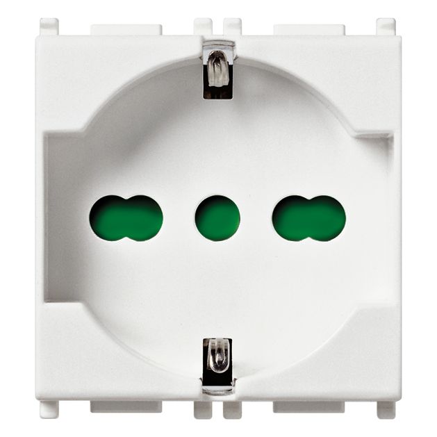 Vimar Plana 2P+E Universal Socket Outlet, 16A, 250V, IP20, Flush Mount — Quality Boat Parts