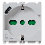 Vimar Plana 2P+E Universal Socket Outlet, 16A, 250V, IP20, Flush Mount — Quality Boat Parts