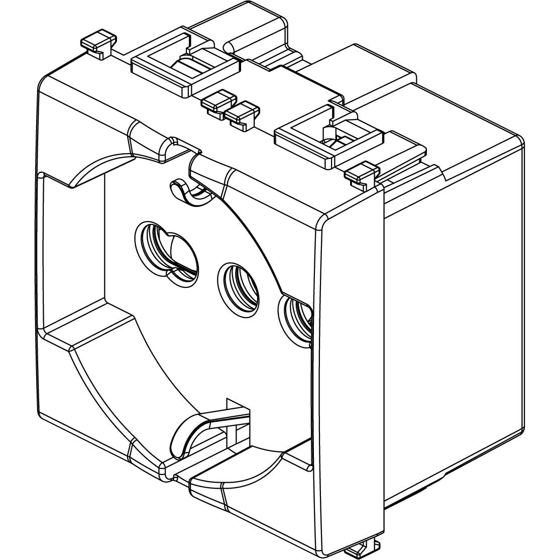 Vimar Plana 2P+E Universal Socket Outlet, 16A, 250V, IP20, Flush Mount — Quality Boat Parts