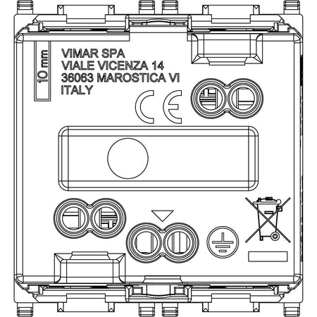 Vimar Plana 2P+E Universal Socket Outlet, 16A, 250V, IP20, Flush Mount — Quality Boat Parts