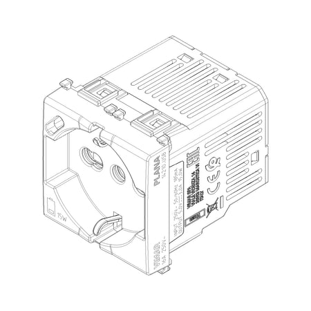 Vimar Plana 2P+E Universal Socket Outlet, 16A, 250V, IP20, Flush Mount — Quality Boat Parts